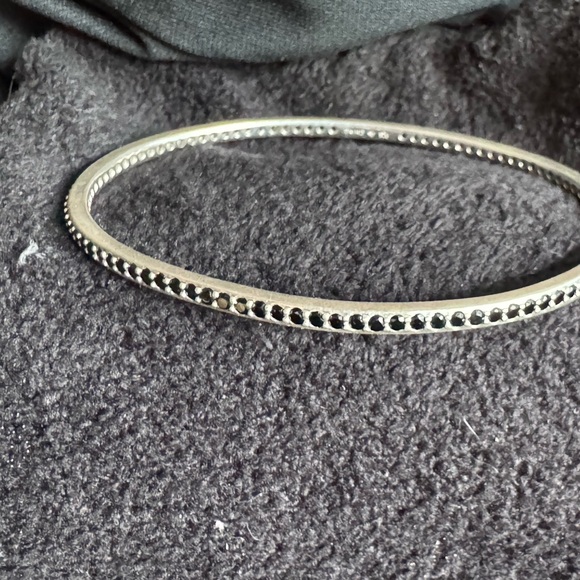 Silpada Black Onyx Bangle Bracelet 925 Silver 12.5g (HE2052830) - Picture 4 of 6